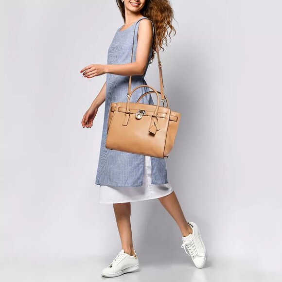 MICHAEL Michael Kors Brown Leather Hamilton Travel Tote - Picture 6 of 6